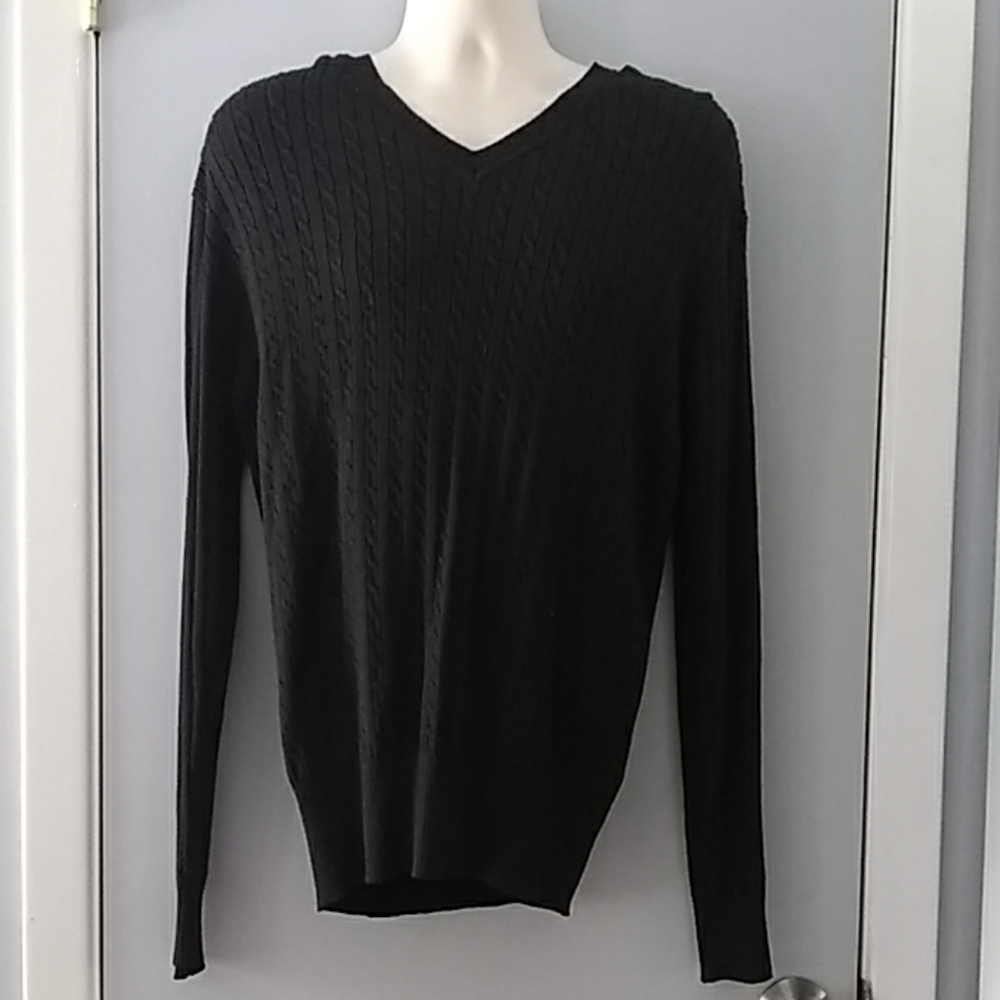 Men's Black Sweater Platini Jeans Cougar Large